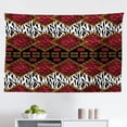 thumbnail image 1 of Safari Tapestry, Animal Skin Stripes in Diamond Pattern Native Artwork, Fabric Wall Hanging Decor for Bedroom Living Room Dorm, 2 Sizes, Red and Brown, by Ambesonne, 1 of 1