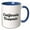 Blue/White, variant on 3drose, California Dreamin. Bold Black Script Lettering on White Background., 11oz Two-tone Black Mug