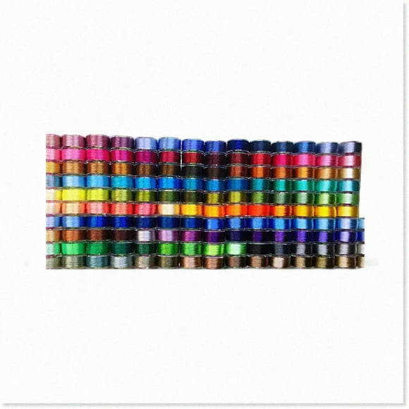 Colorful Stitch 42-Piece Embroidery Bobbins Thread Kit for Babylock, Janome, Singer, Pfaff, Bernina, Elna - 40 Wt Size A Threads