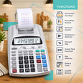 Printing Calculator With Tape Print Out - 10 Key Addinghine Paper Roll ...