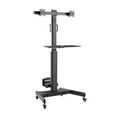 thumbnail image 3 of Mount-It! Adjustable Mobile PC Workstation for Dual Monitors with Keyboard Tray and CPU Holder, 3 of 12