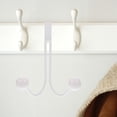 thumbnail image 3 of OULII 2Pcs Over Door Hooks For Hanging Matte White For Organizers In Living Room, 3 of 8
