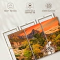 thumbnail image 6 of Elephant Stock Autumn At Watchman Point Wall Art - Horizontal Multi Panel Canvas - 3 Pieceliving Room Wall Decor - Photography Nature Multi Panel - Yellow And Orange Decor - 65" x 42", 6 of 8