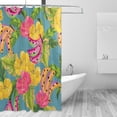 thumbnail image 2 of Tropical Plants Shower Curtain for Bathroom Modern Bathroom Waterproof Washable Fabric Shower Curtains with 12 Hooks for Hotel Bathroom Bathtubs 60x72 Inch Home Decor, 2 of 6