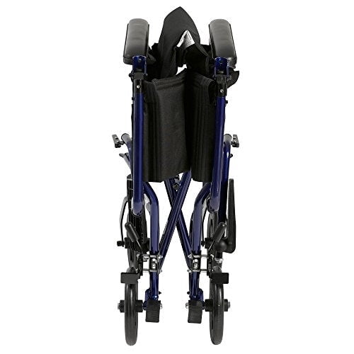 Drive Medical Lightweight Blue Transport Wheelchair