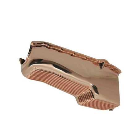 

CFR Performance HZ-8442-COP Aluminum Stock Capacity Oil Pan for 1958-1979 Chevy Small Block 262-267-283-305-327-350-400 - Retro Finned - Copper