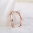 thumbnail image 2 of 2.00 mm Top Moissanite Sterling Silver 925 Simple Half Eternity Band with the Finest Moissanite, Wedding Band in Rose gold and gold plating, 2 of 5