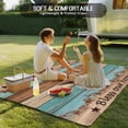 thumbnail image 4 of Western Texas Star Vintage Outdoor Rug for Patio/Deck/Porch, Non-Slip Large Area Rug 5 x 7 Ft, Retro Farmhouse Turquoise Brown Wood Indoor Outdoor Rugs Washable Area Rugs, Camping Rug Carpet Runner, 4 of 8