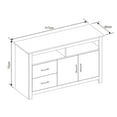 thumbnail image 2 of TV Stand, TV Console-Black Oak Finish, 2 of 5
