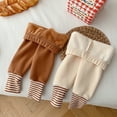 thumbnail image 5 of KYAIGUO Kids Baby Boys Girls Fleece Leggings Toddler Fall Winter Tights Little Boys Girls Winter Thickening Warm Trousers Newborn Elastic Waist Casual Plush Bottoms,Size 6M-5Y, 5 of 8