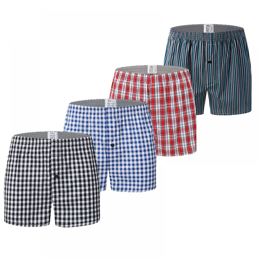 Classic Boxers Shorts Cotton Woven Mens Underwear Boxers Pack