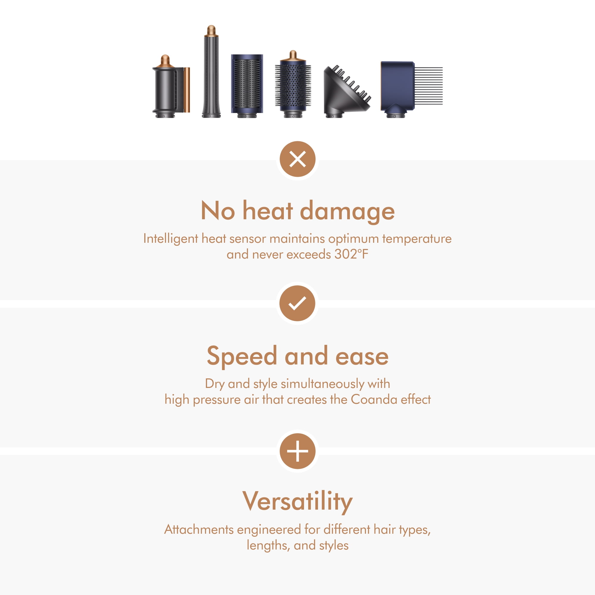 Restored Premium Dyson Airwrap™ Multi-styler Complete Long Diffuse for Curly and Coily hair | Prussian Blue/Copper (Refurbished)