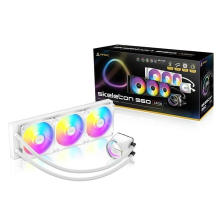 Antec SKELETON360ARGBWHITE Skeleton 360 ARGB Liquid CPU Cooler360mm
