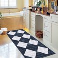 thumbnail image 2 of Garvee 2'x6' Geometric Runner Rug, Washable Rug Low Pile Print Indoor Area Rug for Living Room Bedroom Dining Room,Modern Non-Slip Carpet,Dark Blue, 2 of 9