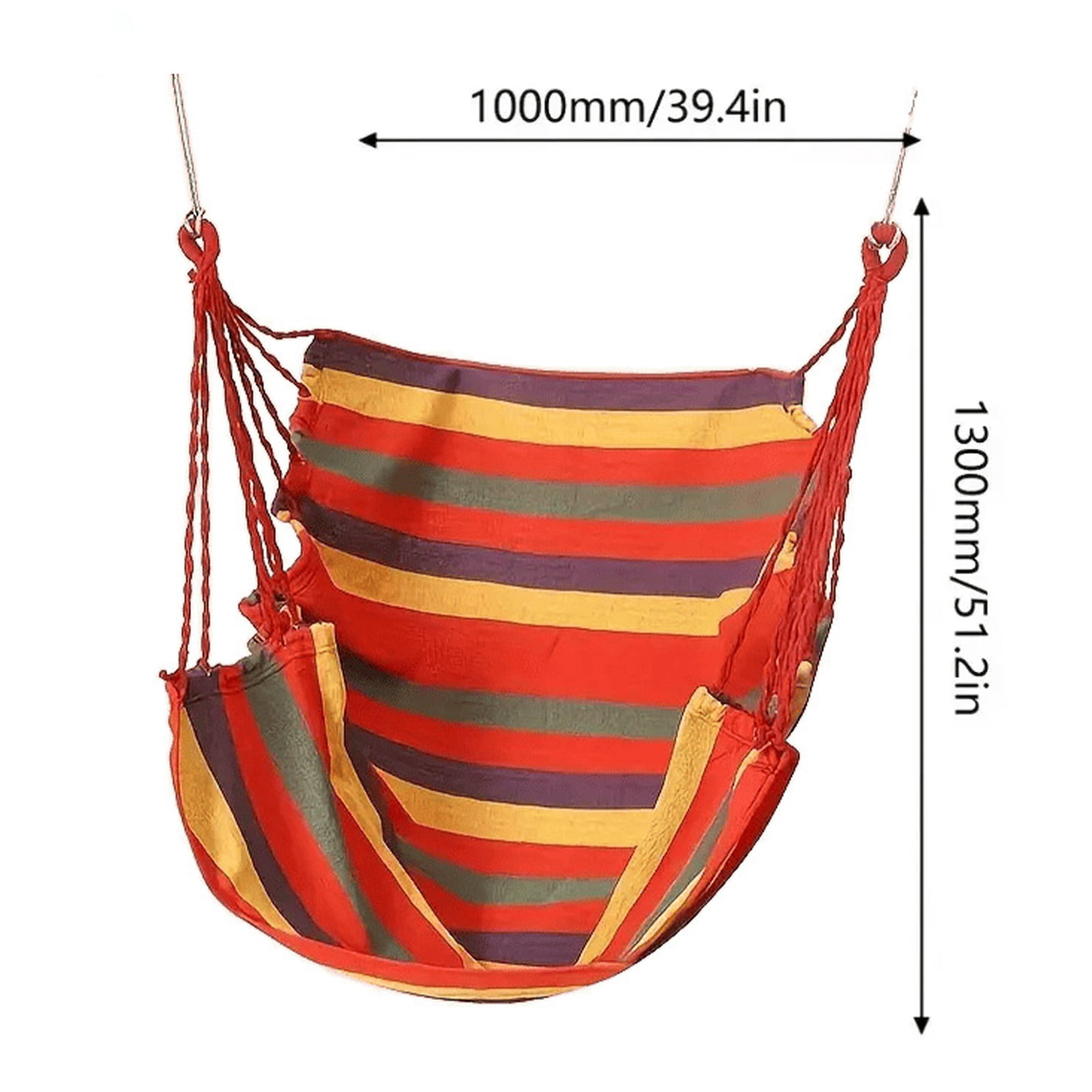 Hyasfey 1 Set Hammock Chair with Storage Bag Ropes Hold Up to 200Kg Waterproof Canvas Hanging Chair Indoor Outdoor Ceiling Tree Hanging Swing Chair