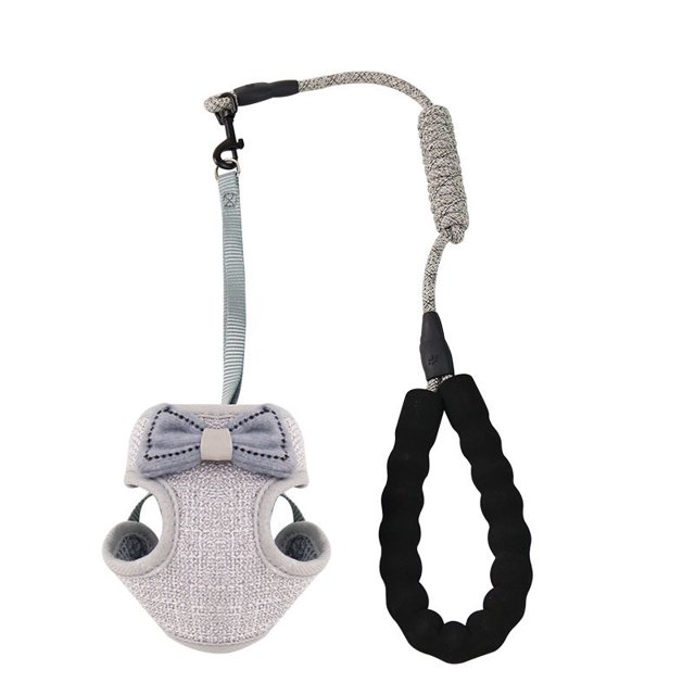 Walk Your Dog in Style with this Adjustable Bowknot Reflective No Pull Dog Harness!