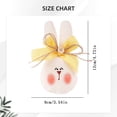 thumbnail image 3 of 1PC Fabric Bunny Decoration Soft Cloth Stuffing Easter Rabbits Doll Figurine,Funny Rabbit Plushies with Bow,Easter Bunny Decor Stuffed Fabric Rabbit with Cute Expression,Easter Bunny Ornament,3.5x4.7, 3 of 5