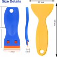 thumbnail image 2 of EXLEAF 3Pack Plastic Razor Blades Scraper Tool (1Spatula) 10 Double Edged Blades,Sticker Scrap, 2 of 5