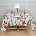 thumbnail image 3 of Halloween Pumpkins Ghosts Bats and Cupcakes Square Tablecloth,Waterproof Square Table Cover,Wipeable Spillproof Washable Table Cover for Home Kitchen Party Decor 60"x60"(152x152cm), 3 of 6