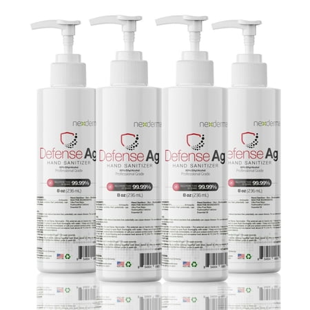 Nexderma Antibacterial Alcohol Based Hand Sanitizer Deep Moisture (8oz, 4 Pack)