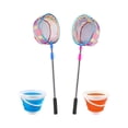 thumbnail image 2 of S SERENABLE Filet de Pêche Portable Filet Papillon pour Voyage Activités Extérieures Été Rose et Bleu, 2 of 9