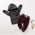 thumbnail image 4 of URMAGIC 3M-3T Baby Boy Sweatshirt Set Toddler Infant 2Pcs Long Sleeve Pullover Hooded Sweatshirt+Pants Outfits, 4 of 12