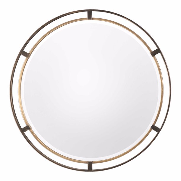 Uttermost 09332 Carrizo 36" Round Contemporary Wall Mirror Walmart