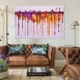 thumbnail image 3 of Colorful Abstract Background Painting Featuring Drips Of Purple And Orange Poster Decorative Painting Canvas Wall Art Living Room Posters Bedroom Painting,Unframe-style,16x24inch(40x60cm), 3 of 8