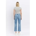 thumbnail image 2 of Flying Monkey - High Rise Ankle Straight Jeans with Distressed Raw Hem (28" Inseam) - F5866, 2 of 10