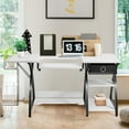 thumbnail image 4 of Costway Cousant Table Pliante Ordinateur Bureau Plate-Forme Réglable W / Tiroir et Shleves, 4 of 9