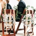 thumbnail image 4 of Bride and Groom Chair Signs - Mr and Mrs Chair Signs for Wedding, Bride Chair Decor, Rustic Wooden Hollow Out Decorative Wedding Signs, 4 of 6