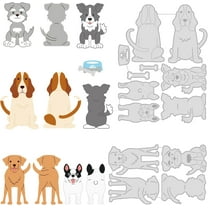 5 Sets Animal Dog Metal Die Cuts Mirror Dog Bone Cutting Dies for Card Making DIY Scrapbooking Craft Paper Photo Album Gifts Journal Decorations 2pcs/Set DIY