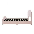 thumbnail image 4 of Vinsetto Full Size Velvet Upholstered Platform Bed with Headboard, Pink, 4 of 8