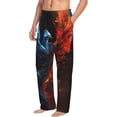 thumbnail image 6 of Naloa Red And Blue Fire Bird Pajama Pants Men, PJ Bottoms, Sleep & Lounge Pants-Small, 6 of 6