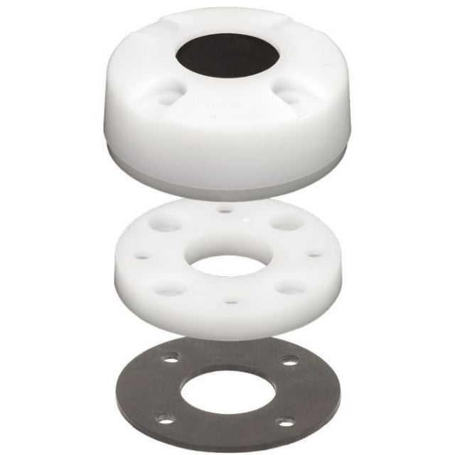 Blue Sea TV Cable Entry Plate 1003-BSS CableClam; Single 0.56 Inch Diameter Cable; With 1.4 Inch Diameter Connector; For Roof; Weather Proof; Acetal Body