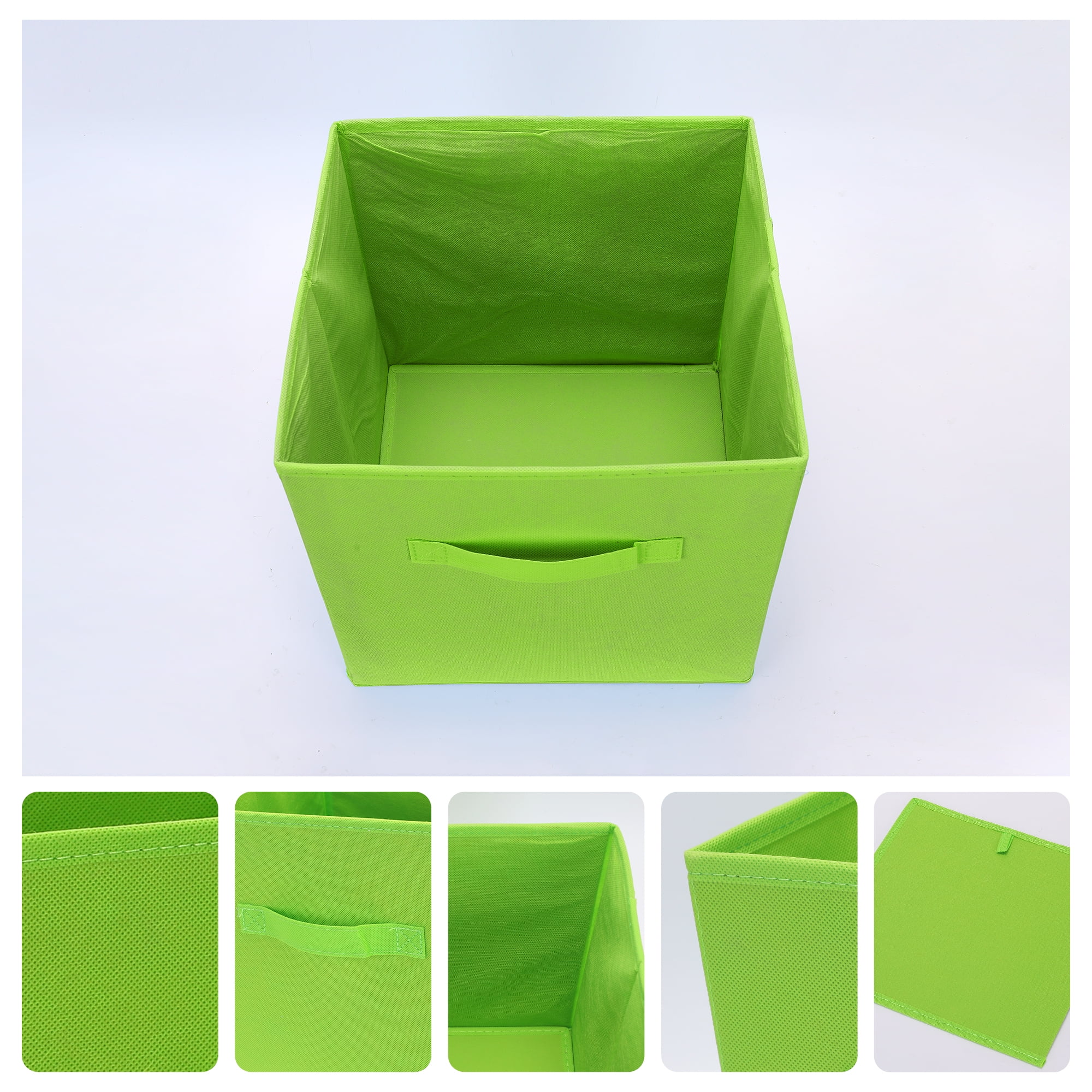 Unique Bargains Fabric Storage Cube Storage Bin Green 12.2*12.2*12.2in