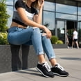 thumbnail image 5 of Cushionaire Kicks Fashion Sneakers for Women - Lightweight Non-Slip Lace Up Spring Shoes with Memory Foam Insole and Tread Outsole, 5 of 14