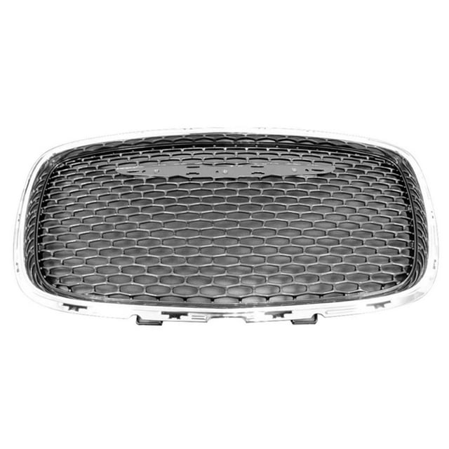 Grille Compatible/remplacement Gris Foncé en Maille avec Cadre Chromé Modèle 300c (CH1200394)