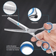 thumbnail image 3 of "Tijeras Estilista Barbero Profesionales Para Cortar Cabello Plata Azul ", 3 of 5