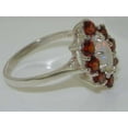 thumbnail image 5 of LBG British Made 925 Sterling Silver Natural Opal & Garnet Womens Statement Ring - 33 size options - Size 9, 5 of 7