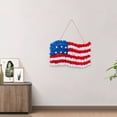 thumbnail image 5 of Independence Day Hang Flower Flag Wall Decor Front Door Decoration with Signs and Props Patriotic Wreath, 5 of 8