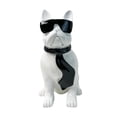 thumbnail image 3 of Estatua de perro con gafas, adorno de mesa, adorno decorativo, recuerdo. Blanco, 3 of 9