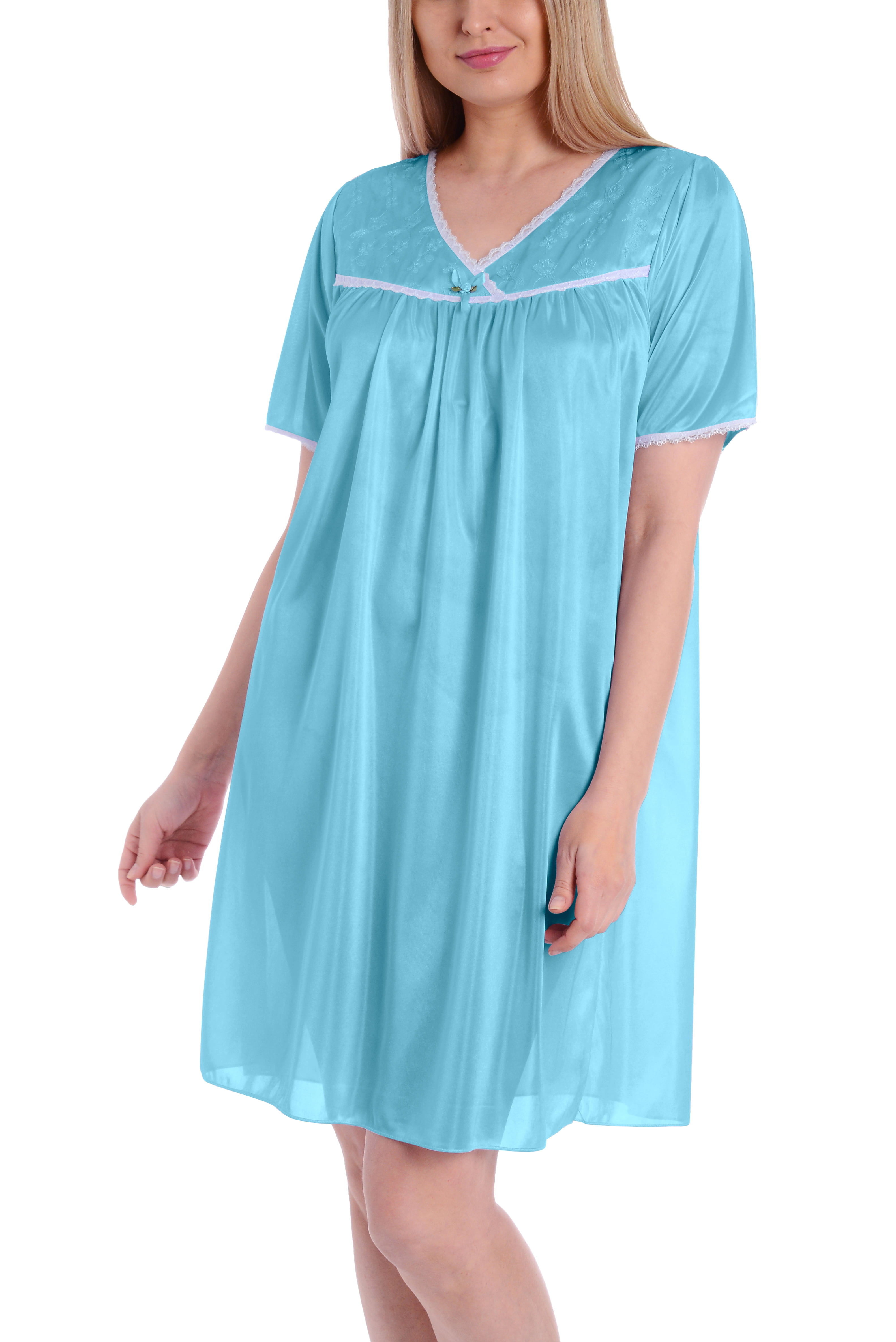 ezi-women-s-satin-silk-short-sleeve-lingerie-nightgown-by-ezi