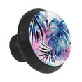 thumbnail image 2 of 12 Pack Round Glass Drawer Knobs For Kitchen Cabinet With Screws, Exotic Leaves in Watercolor Splash Crystal Diamond Shaped Cupboard Knobs For Kitchen Office Bathroom, 2 of 6