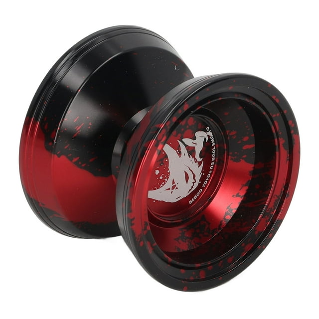 Bola de yoyo para niños con rodamiento que no responde, rotación estable, juguete de yoyo de aleación con cuerda de guante para niños de color negro rojizo