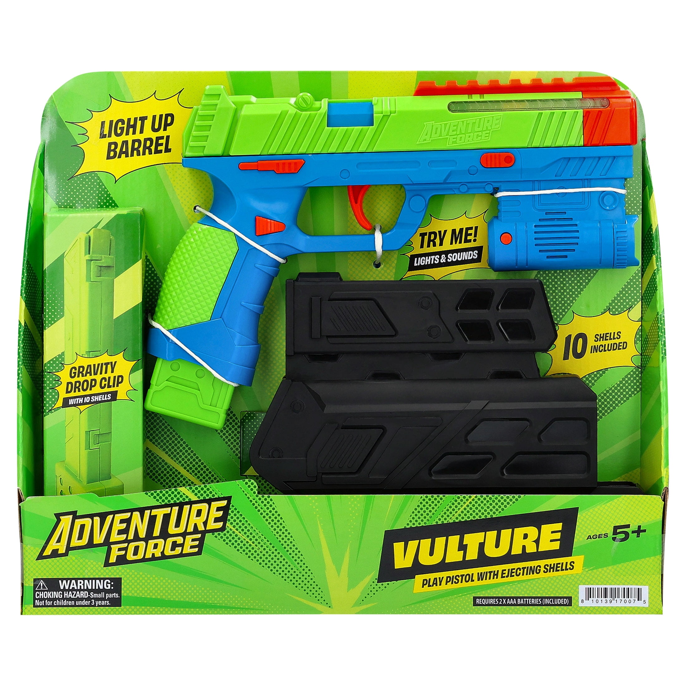 Adventure Force Vulture Play Pistol with Ejecting Shells, 14 Pieces