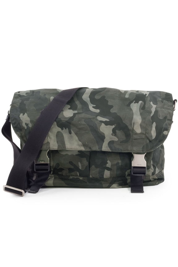 Pre-Owned Prada PRADA Men's Shoulder Bag, Nylon, Camouflage, Multicolor