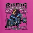 thumbnail image 6 of Wild Bobby Bikers Against Breast Cancer USA Flag Sleeve Breast Cancer Awareness Women Tee, Fuchsia, Medium, 6 of 6