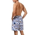 thumbnail image 5 of Kiapeise Family Matching Swimwear Shorts Dad and Son Leaves Print Beach Trunks Summer Casual Holiday Men Boys Swim Pants, 5 of 8