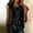 Black, variant on Womens Sleeveless Pullover Summer Crew Neck Tank Top Babydoll Peplum Ruffle Ribbed Knit Casual Sweater Vest XL